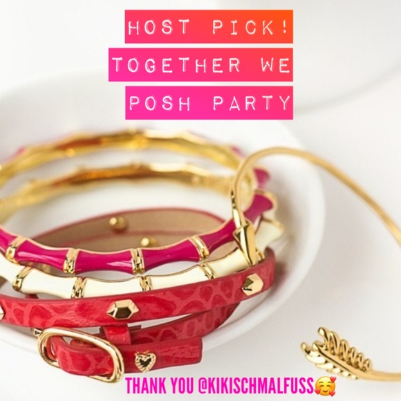 Stella & Dot Jewelry - Stella & Dot | Dainty Gold Bangle Bracelet 🌸🦄💫✨PINK+Gold Julep Bangle